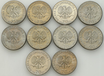 PRL. 20 złotych Nowotko 1983 - zestaw 10 sztuk