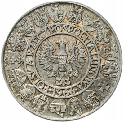 PRL. 100 złotych 1966 Mieszko i Dąbrówka - Millenium – SREBRO