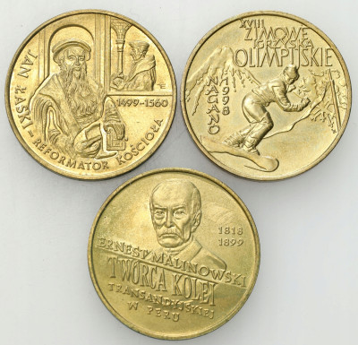 2 złote GN 1998-1999, zestaw 3 sztuk