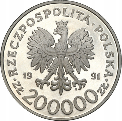 200.000 zł 1991 Konstytucja 3 Maja – PONAD UNCJA SREBRA