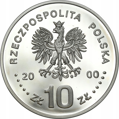 10 złotych 2000 Jan II Kazimierz półpostać – SREBRO