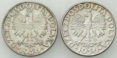 II RP. 2 złote 1936 Żaglowiec – SREBRO