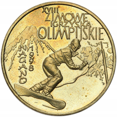 2 złote 1998 Zimowe Igrzyska Nagano – PIĘKNE