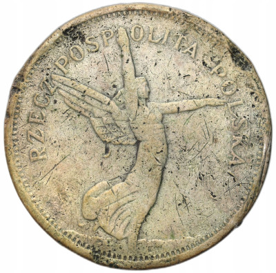 II RP. 5 złotych 1928 Nike ze znakiem mennicy