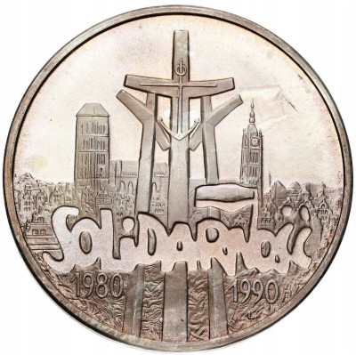 100.000 złotych 1990 Solidarność typ A – SREBRO