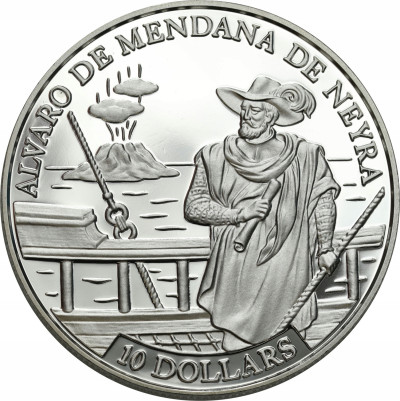 Wyspy Salomona. 10 dolarów 1991, Alvaro de Mendana – SREBRO