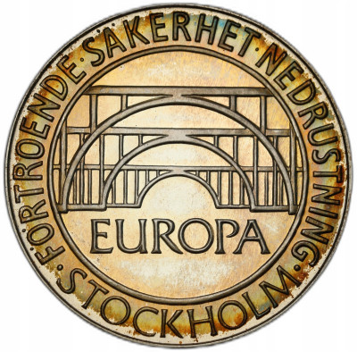 Szwecja. 100 koron 1984, Konferencja Sztokholmska – SREBRO
