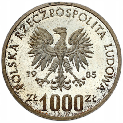 PRL. PRÓBA srebro 1.000 złotych 1985 Przemysław II