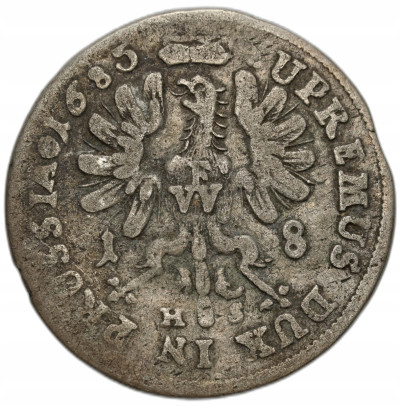 Niemcy, Prusy. Fryderyk Wilhelm. Ort (18 groszy) 1683 H-S, Królewiec