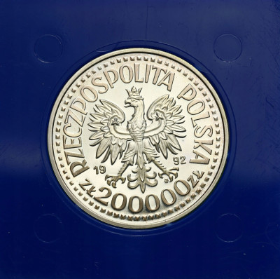 200.000 złotych 1992 Warneńczyk popiersie - SREBRO