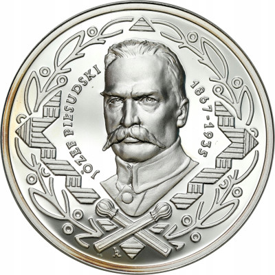 Medal Sławni Polacy, Józef Piłsudski – SREBRO