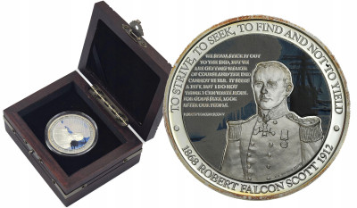 Niue. 2 dolary 2012, Robert Falcon Scott – SREBRO