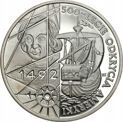 200.000 złotych 1992, Odkrycie Ameryki – SREBRO