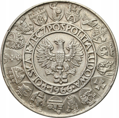 PRL - 100 złotych 1966 Mieszko i Dąbrówka - Millenium - SREBRO