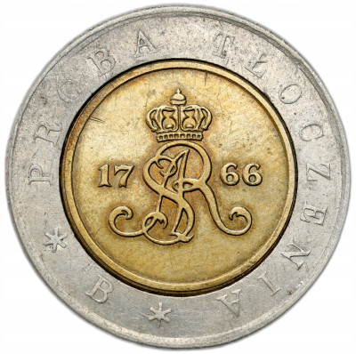 III RP. PRÓBA TECHNOLOGICZNA wielkości 5 złotych 1994