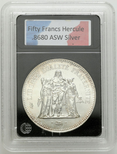 Francja. 50 Franków 1975, Herkules – SREBRO