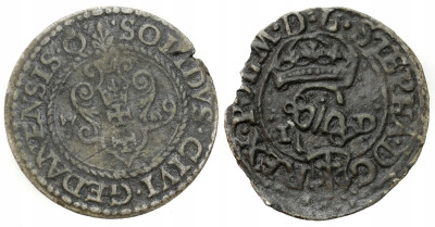 Stefan Batory. Szeląg 1583, Olkusz i Szeląg 1579, Gdańsk