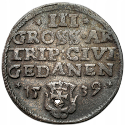 Zygmunt I Stary. Trojak (3 grosze) 1539, Gdańsk