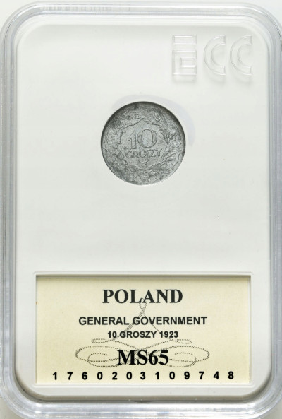 Generalna Gubernia. 10 groszy 1923 GCN