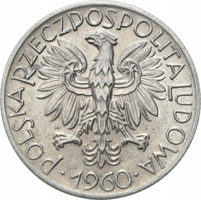 PRL. 5 złotych 1960 Rybak – PIĘKNE