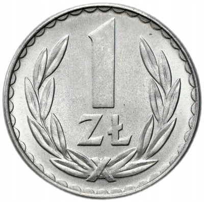 PRL. 1 złoty 1975 (bez znaku) – FENOMENALNE