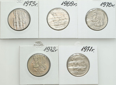 10 złotych 1969-1973 Kościuszko – 5 szt