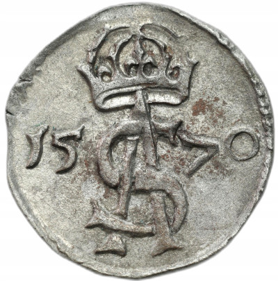 Zygmunt II August. Dwudenar 1570, Wilno – ŁADNY
