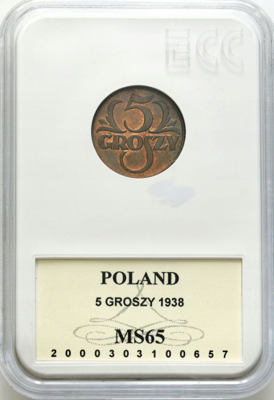 II RP. 5 groszy 1938 GCN