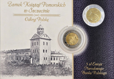 Seria Odkryj Polskę - 5 złotych - Zamek Książąt Pomorskich w Szczecinie