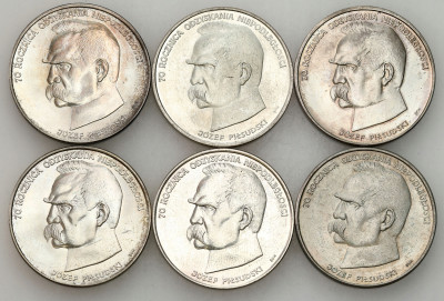 50.000 złotych 1988 Józef Piłsudski, SREBRO – 6 szt