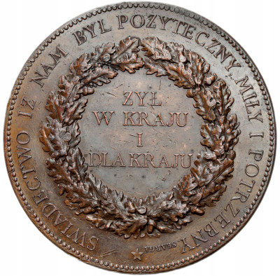 Polska pod zaborami. Medal 1872 - hrabia Potocki - RZADKI