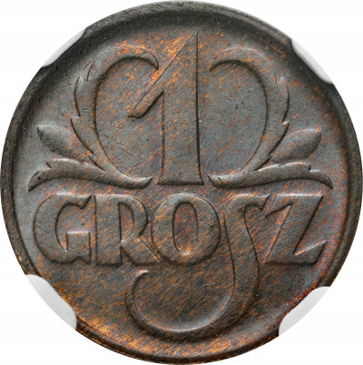 II RP 1 grosz 1935 NGC MS63 BN – PIĘKNE