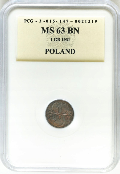 II RP. 1 grosz 1931 PCG
