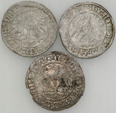 Niemcy, Brandenburgia. Grosz 1527, Frankfurt, zestaw 3 sztuk