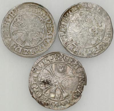 Niemcy, Brandenburgia. Grosz 1527, Frankfurt, zestaw 3 sztuk