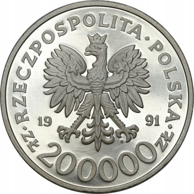 200.000 zł 1991 Konstytucja 3 Maja – PONAD UNCJA SREBRA