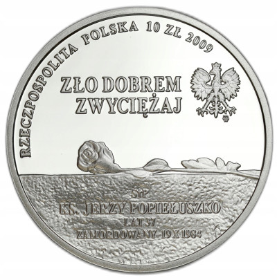 10 złotych 2009 Jerzy Popiełuszko – SREBRO
