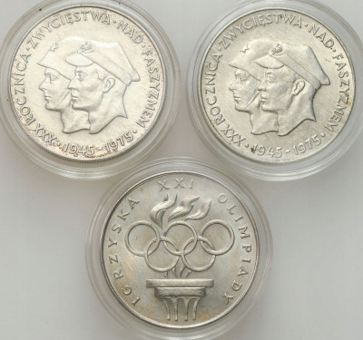 200 i 1.000 złotych 1975-1982 Faszyzm, Igrzyska, Jan Paweł II, SREBRO 4 szt