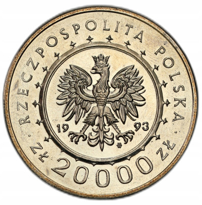 20.000 złotych 1993 Zamek w Łańcucie – PIĘKNE