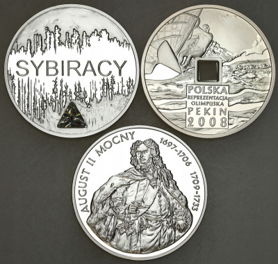 10 złotych 2005-2008, SREBRO – 3 szt