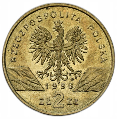 2 złote GN 1998 Ropucha Paskówka – RZADSZE