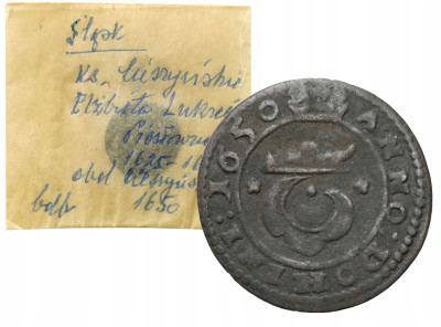 Śląsk Księstwo cieszyńskie. Elżbieta Lukrecja (1625–1653) Obol 1650 Cieszyn