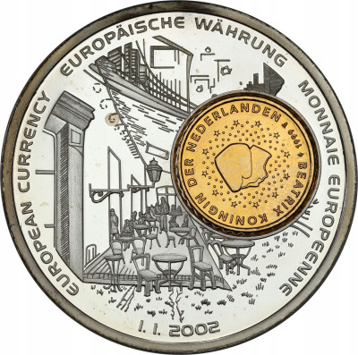 Liberia. 1 dolar 2002, Holandia, 10 centów – SREBRO