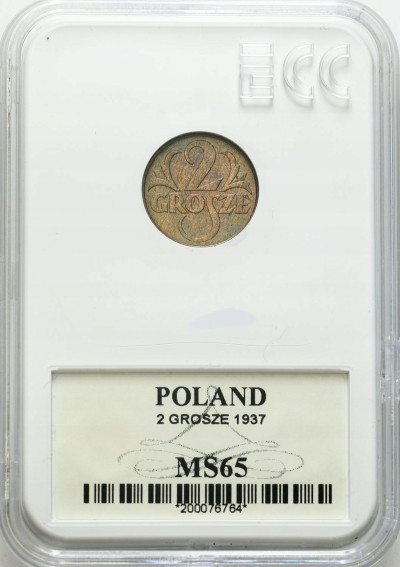 II RP. 2 groszy 1937 GCN