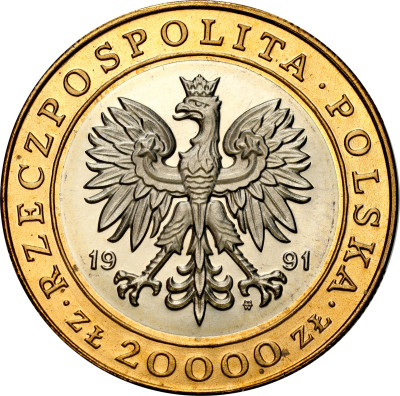 20.000 złotych 1991, 225 lat Mennicy