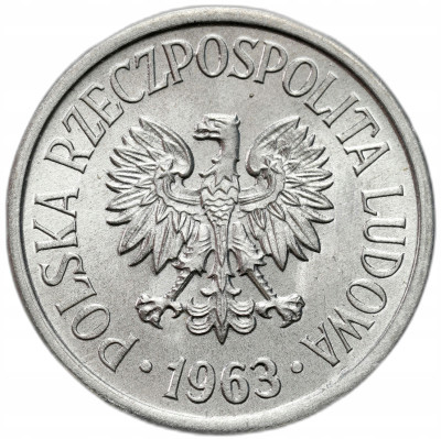 PRL. 20 groszy 1963 – Z RULONU BANKOWEGO