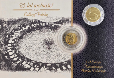 Seria Odkryj Polskę - 5 złotych okolicznościowe - 25 lat wolności