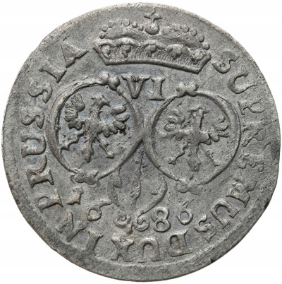 Prusy, Fryderyk Wilhelm (1640-1688). Szóstak (6 groszy) 1686 BA, Królewiec