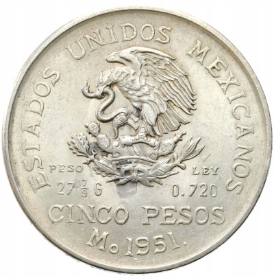 Meksyk. 5 peso 1951, Meksyk