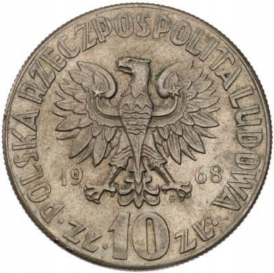 PRL. 10 złotych 1968 Kopernik – BARDZO ŁADNY